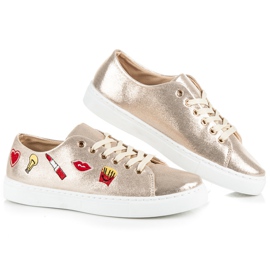 Sneakers Dorate Con Toppe d'oro 1