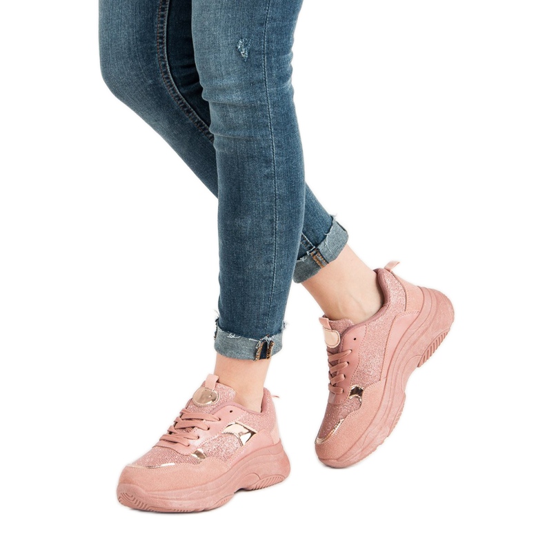 Sneakers rosa sulla piattaforma 2