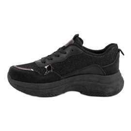 Sneakers nere sulla piattaforma nero 1