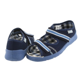 Sandali scarpe per bambini Befado 969x101 blu navy velcro bianco 5