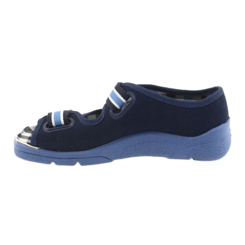 Sandali scarpe per bambini Befado 969x101 blu navy velcro bianca 2