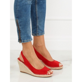 Espadrillas rosse su zeppe rosse YY29P Rosso 2
