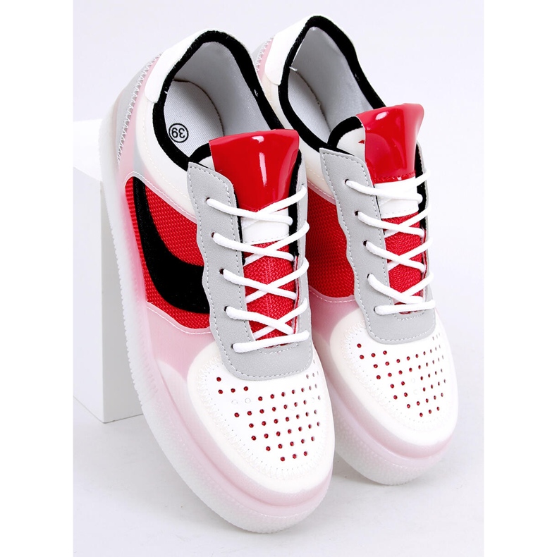 Sneakers creepersy rosse LA51P Red bianca rosso 1