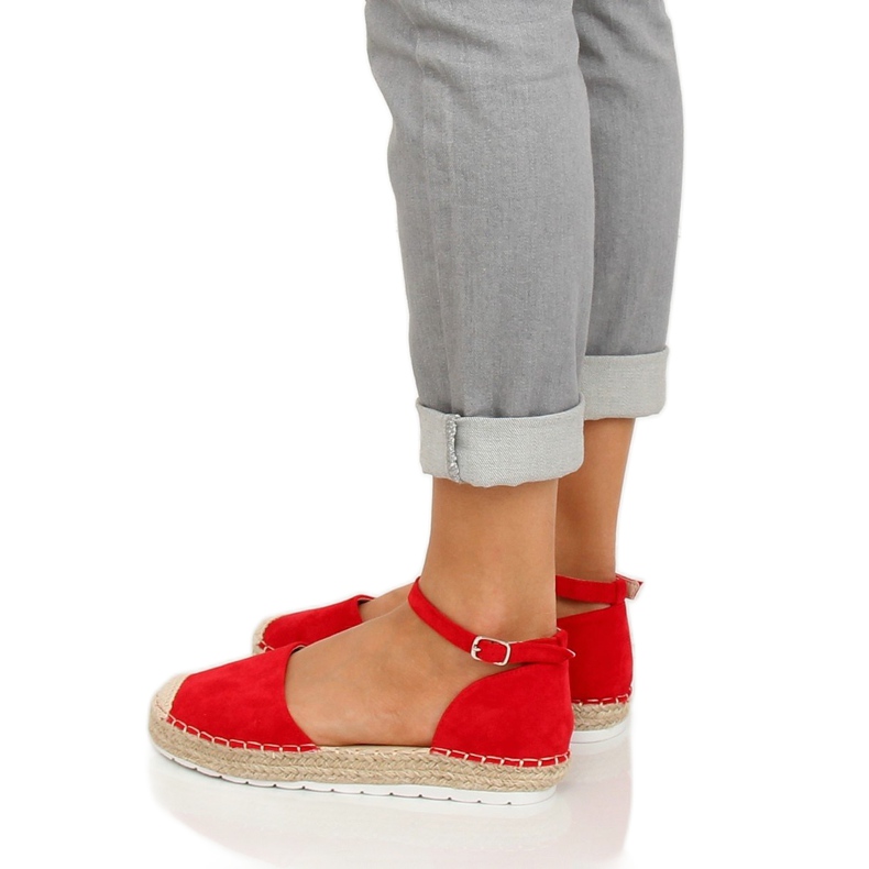 Espadrillas rosse da donna JH85 Red rosso 2