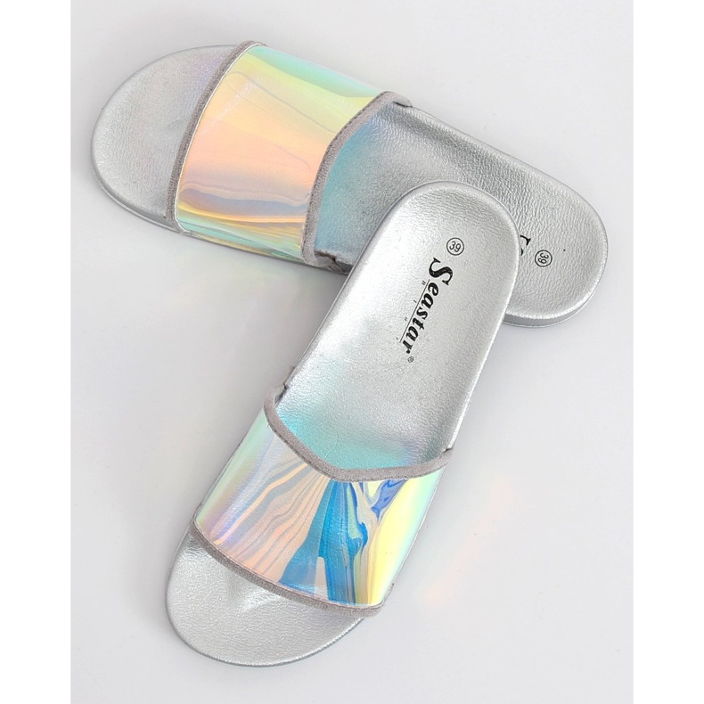 Pantofole benzina colore argento CK80P Argento grigio 1