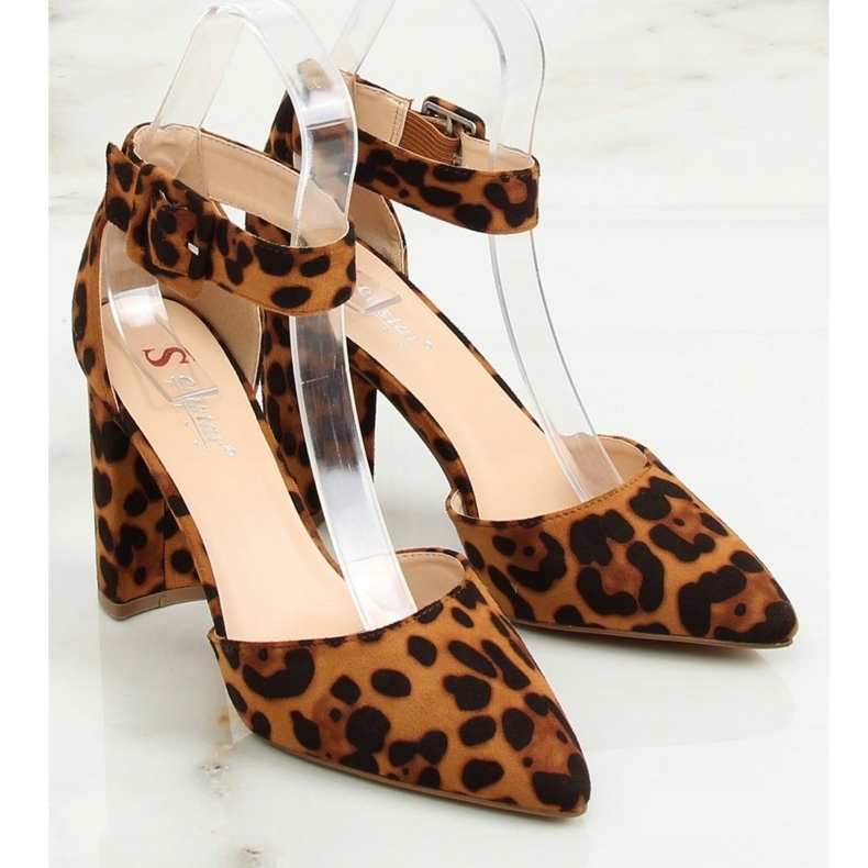 Décolleté sul leopardo SY33P Leopard post marrone 1
