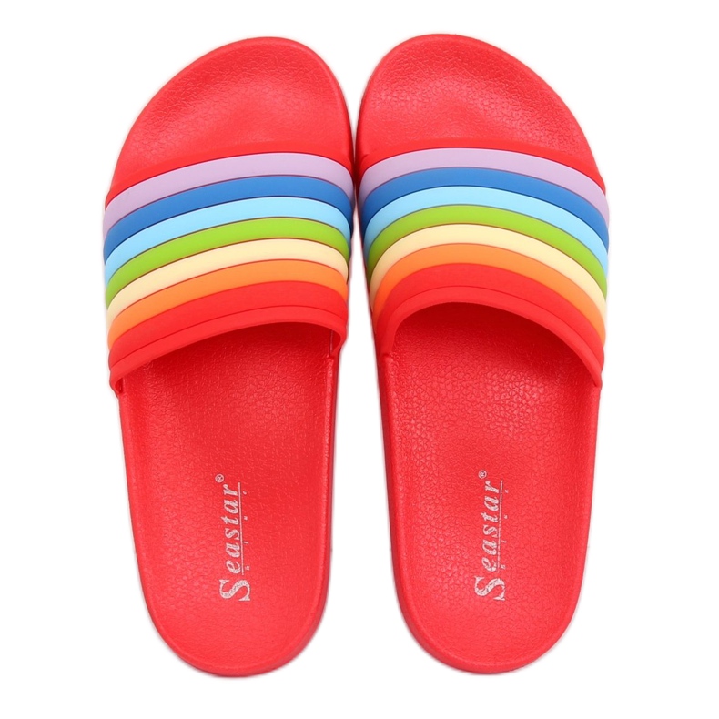 Pantofole rosse arcobaleno T325P Rosse multicolore rosso 1