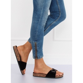 Camoscio nero CK61P Pantofole nere 2