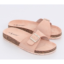 Rosa CK61P Pantofole in camoscio rosa 1