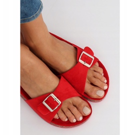 Ciabatte rosse in camoscio CK61P Red rosso 2