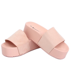 Rosa CK76P Pantofole rosa con suola alta 1