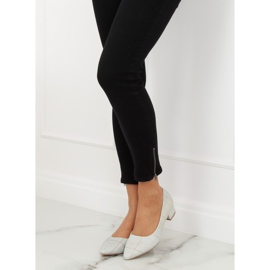 Décolleté in argento a scacchi CC207P Silver grigio 1