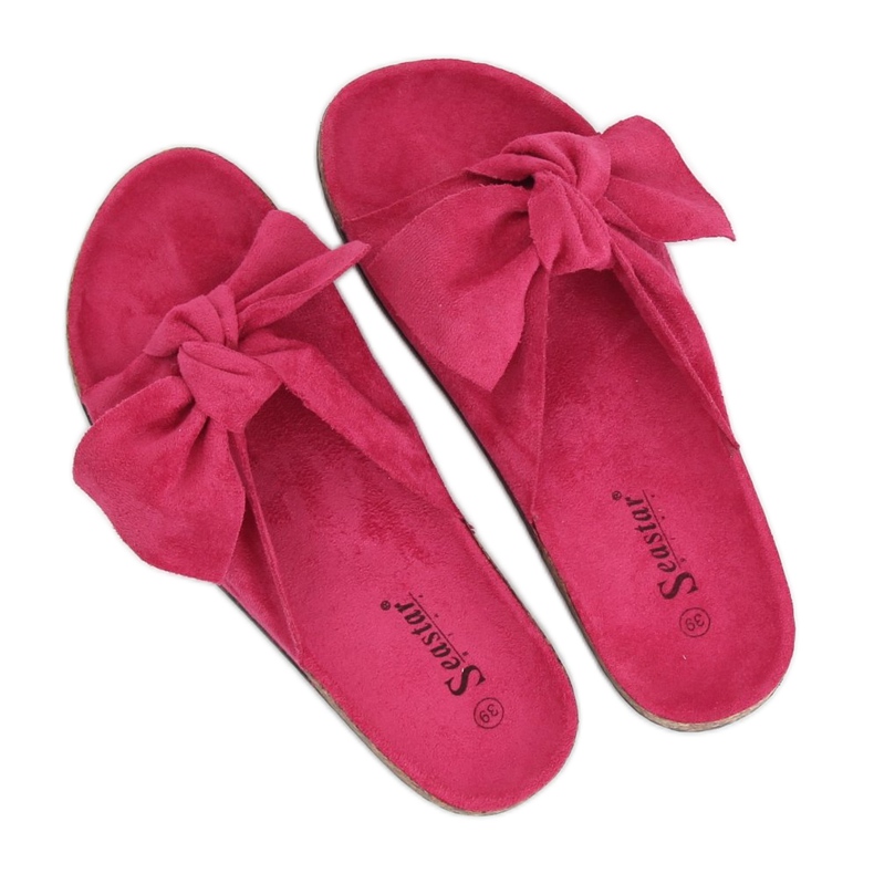 Camoscio fucsia CK02P Pantofole fucsia rosa 1