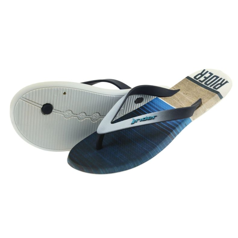 Infradito uomo Rider 10719 marrone grigio blu navy 4