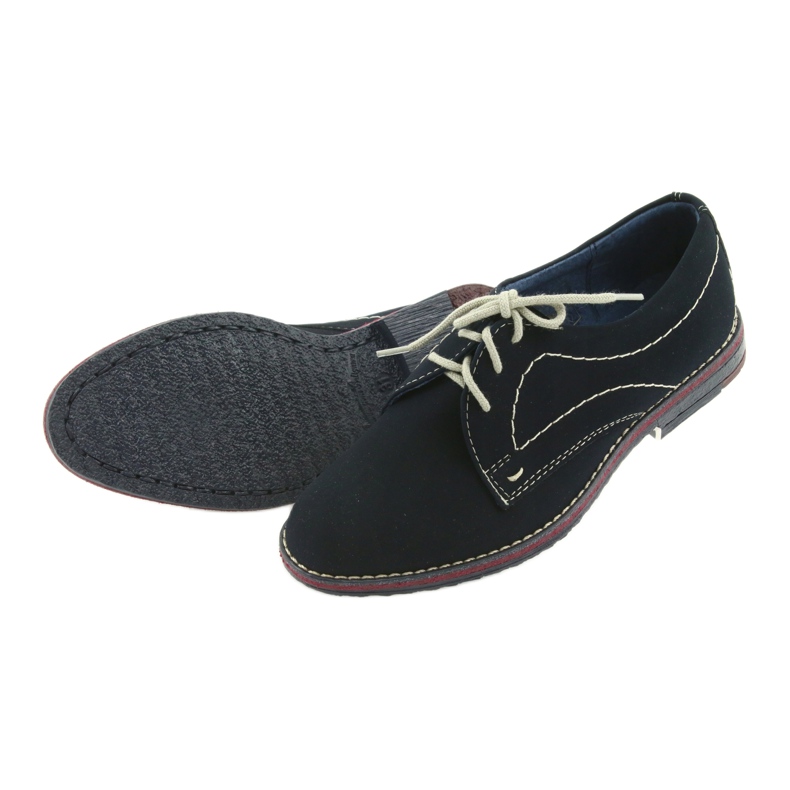 Gregors Scarpe da ragazzo 141 pelle blu navy blu 5
