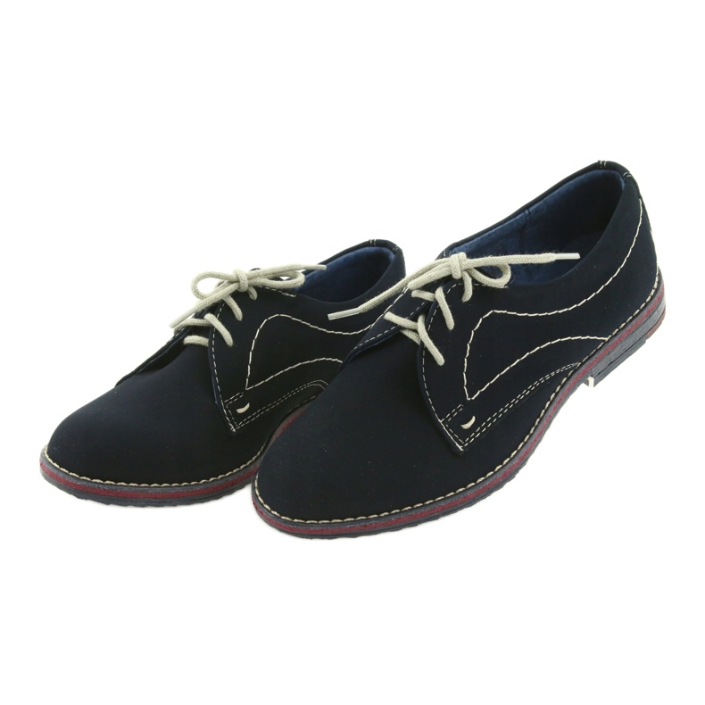 Gregors Scarpe da ragazzo 141 pelle blu navy blu 3