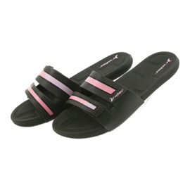 Ciabatte da piscina per donna ricreative Rider 82503 nere nero rosa 6
