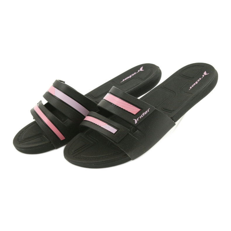 Ciabatte da piscina per donna ricreative Rider 82503 nere nero rosa 6
