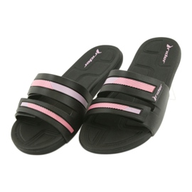 Ciabatte da piscina per donna ricreative Rider 82503 nere nero rosa 5