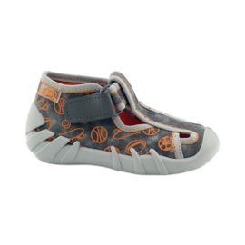 Scarpe per bambini Befado 190P082 grigio arancia 1