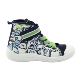 Befado scarpe per bambini colorazione pattern 268Y065 verde blu navy 1