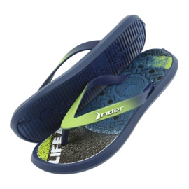 Pantofole scarpe per bambini Rider 82563 blu navy grigio verde 5