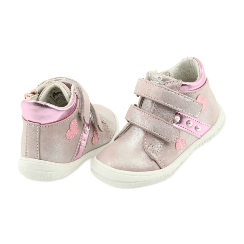 American Club Scarpe sportive ADI per bambini nel cuore degli americani grigio rosa 4