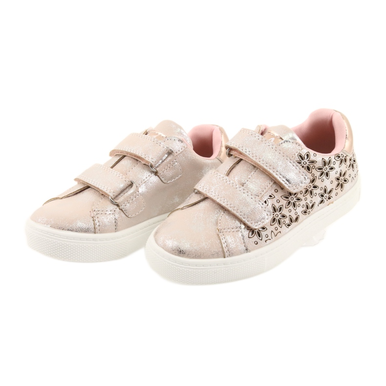 American Club Scarpe sportive da bambino floreali americane ADI grigio rosa 3