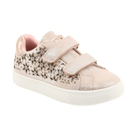 American Club Scarpe sportive da bambino floreali americane ADI grigio rosa 1