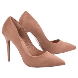 Seastar Tacchi alti in camoscio nude marrone 2