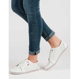 Filippo Scarpe in pelle traforata bianca 2