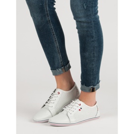 Filippo Scarpe in pelle traforata bianca 1