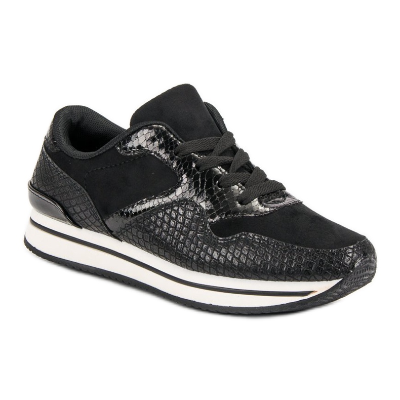 Scarpe sportive con motivo nero 1