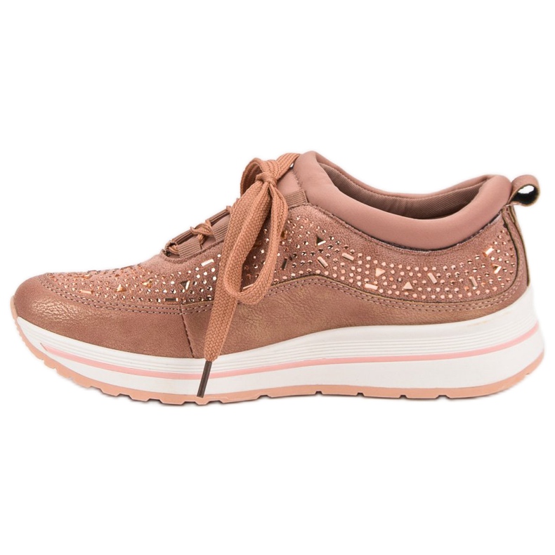 Scarpe sportive con cristalli rosa 2