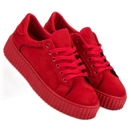 Seastar Creeper in pelle scamosciata rossa rosso 2