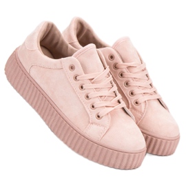 Seastar Creepers in pelle scamosciata rosa 2