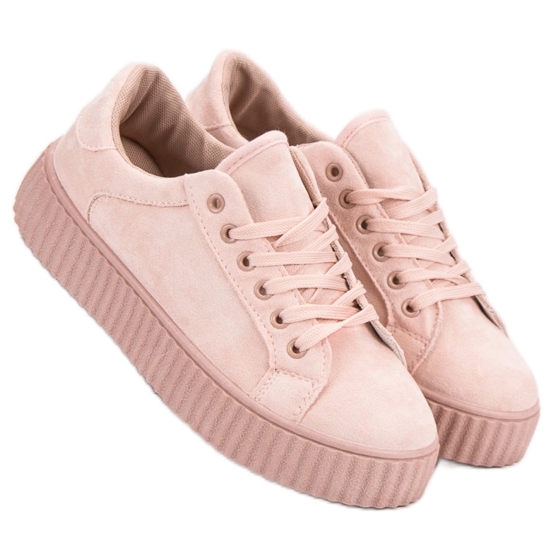 Seastar Creepers in pelle scamosciata rosa 2