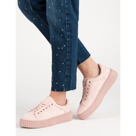 Seastar Creepers in pelle scamosciata rosa 1