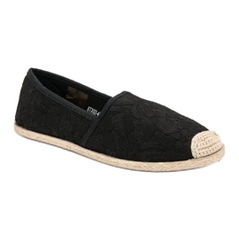 Espadrillas di pizzo nero 1