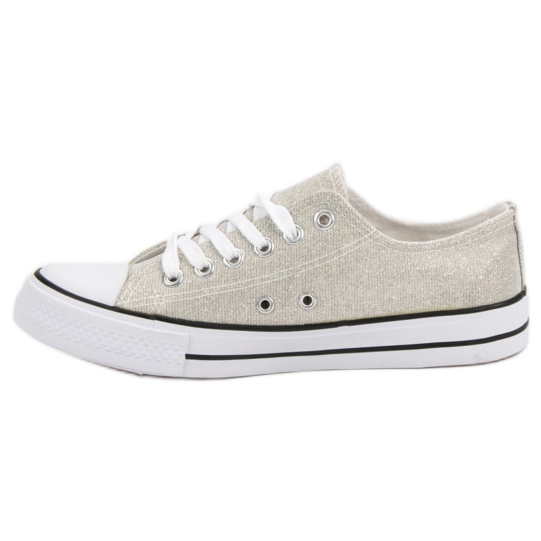 Sneakers Argento Con Glitter grigio 1