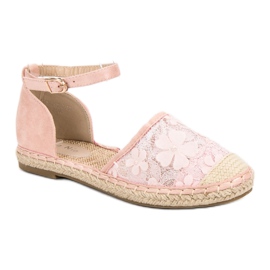 Nio Nio Espadrillas di pizzo rosa 1