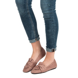 Ballerine in camoscio cipria rosa 1
