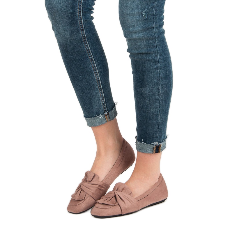 Ballerine in camoscio cipria rosa 1