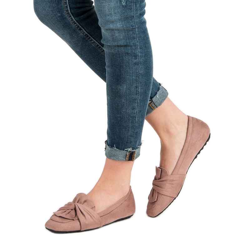 Ballerine in camoscio cipria rosa 2