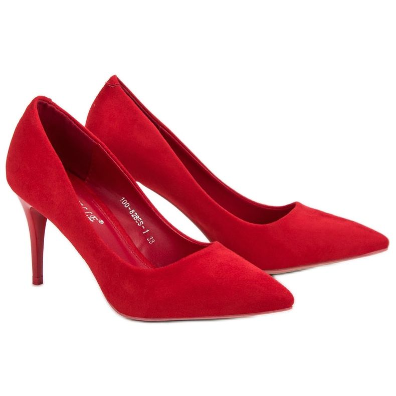 Bestelle Scarpe col tacco in camoscio rosso 1