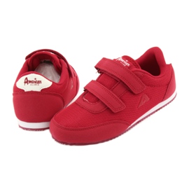 Sneakers rosse American Club bianco rosso 4