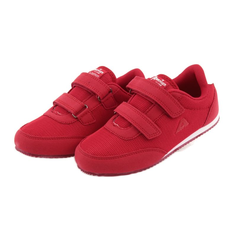 Sneakers rosse American Club bianco rosso 3