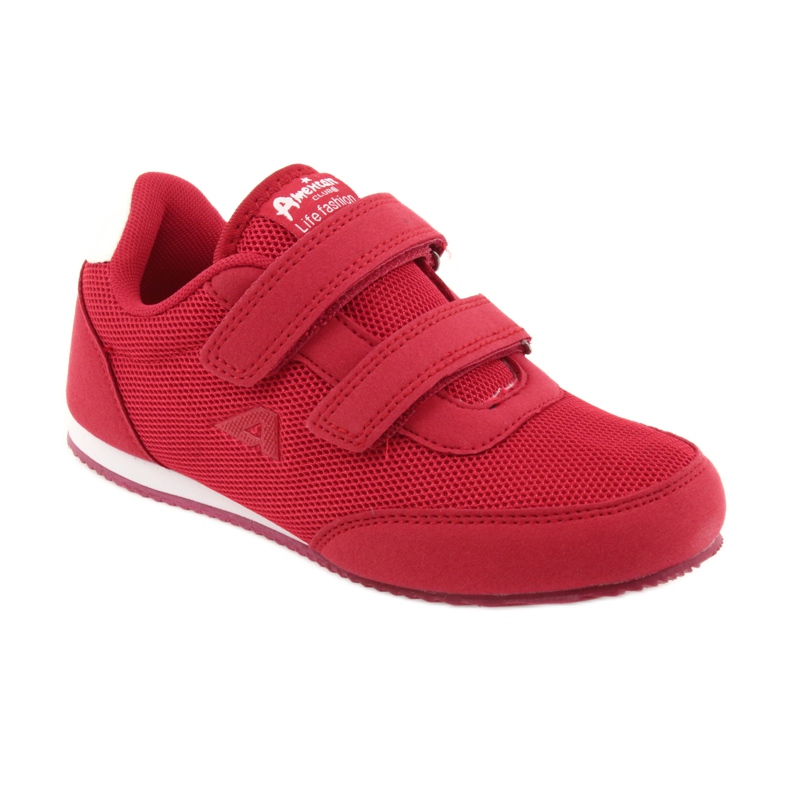 Sneakers rosse American Club bianca rosso 1
