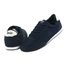 Scarpe sportive allacciate American Club bianca blu navy 4