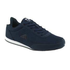 Scarpe sportive allacciate American Club bianco blu navy 1